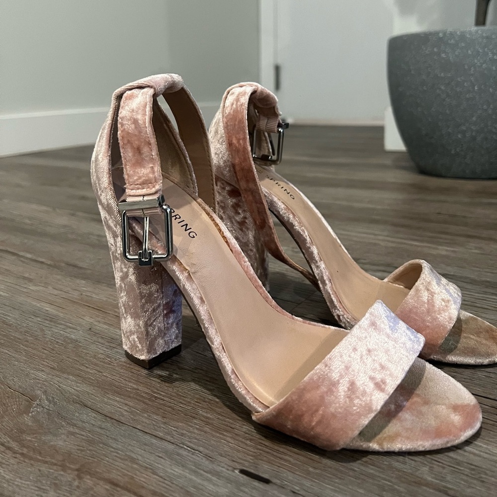 Call it Spring Velvet Heels